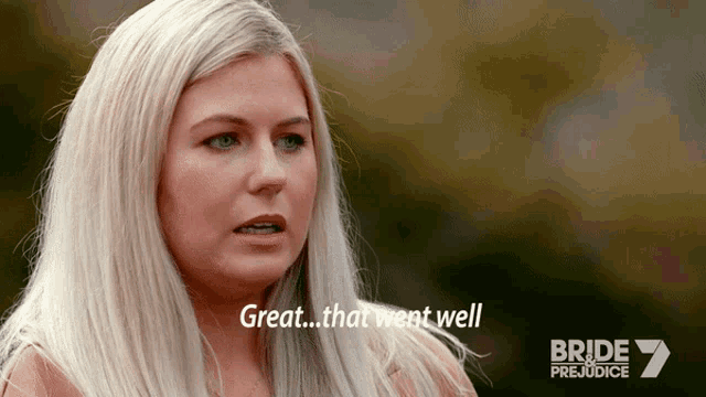 a woman says great that went well in front of a bride 7 advertisement