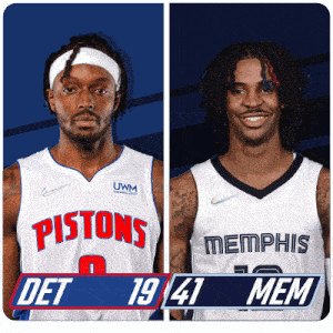 Detroit Pistons (19) Vs. Memphis Grizzlies (41) First-second Period Break GIF - Nba Basketball Nba 2021 GIFs