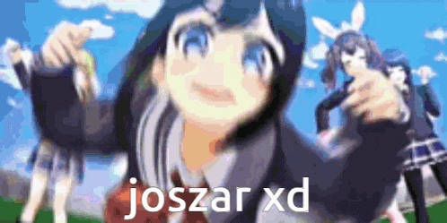 a blurry picture of a girl with the words joszar xd in the corner .
