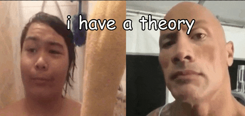 a picture of a woman and a picture of a man with the words i have a theory above them