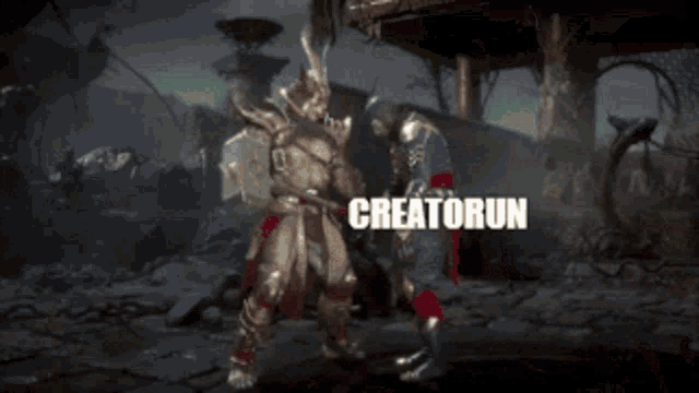 a screenshot of a video game with the word creatorun on the bottom