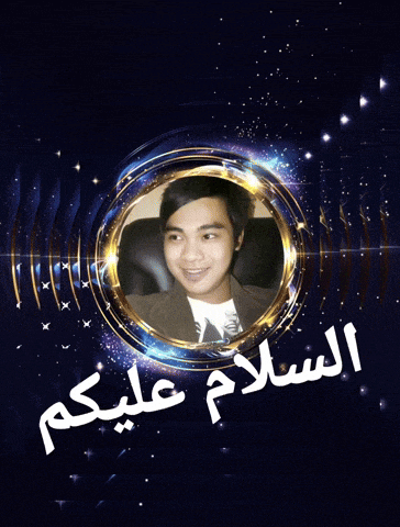 a picture of a man in a suit and tie with the words " السلام عليكم " below it