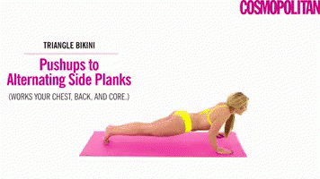 Triangle Bikini GIF - Exercise Push Ups Side Planks GIFs