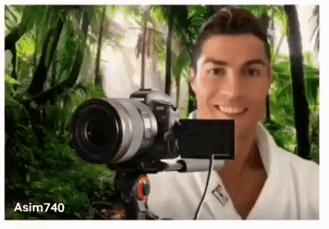 Cristiano Ronaldo Recording GIF