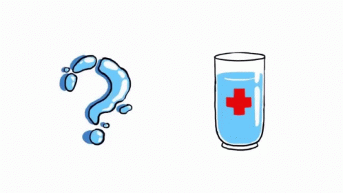 Glass Of Water Question Mark GIF - Glass Of Water Question Mark Red Cross GIFs