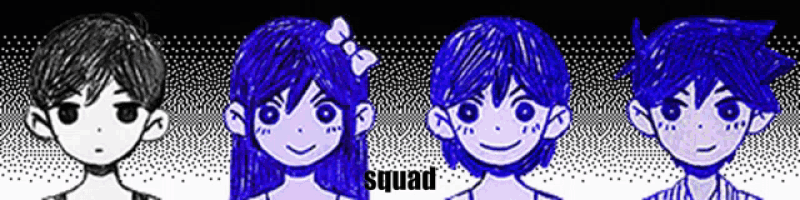 the word squad that is on a picture of a person