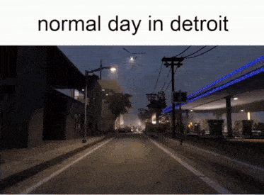 a picture of a normal day in detroit with a helicopter in the sky