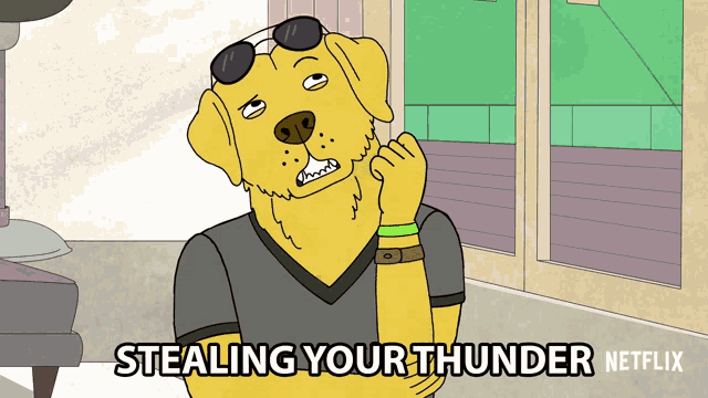 Stealing Your Thunder Mr Peanutbutter GIF - Stealing Your Thunder Mr Peanutbutter Paul Tompkins GIFs