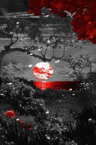 Red Moon GIF - Red Moon Sparks GIFs