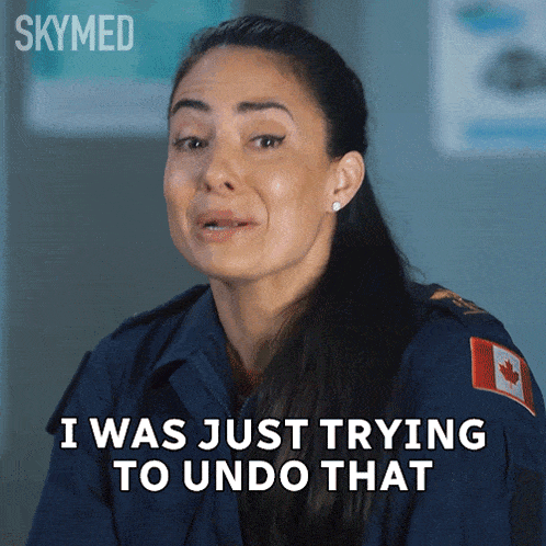 a woman with a canadian flag on her uniform is crying and says i was just trying to undo that