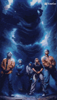 a poster for universal music shows a group of people standing next to each other