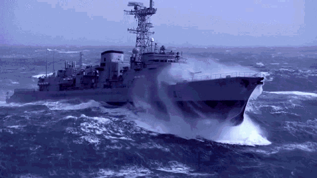 Rough Seas Battle Ship Battleship High Seas GIF - Rough Seas Battle Ship Battleship High Seas GIFs