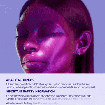 a picture of a woman 's face with a purple background and the words " what is altreno " at the top