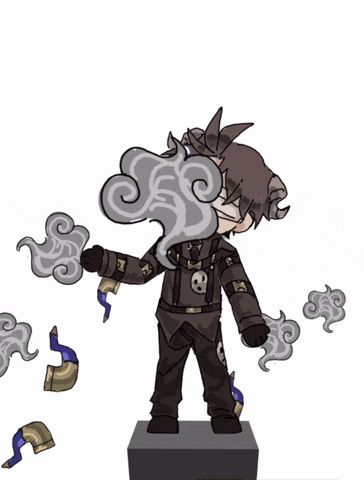 a cartoon of a man with horns and a skull on his chest