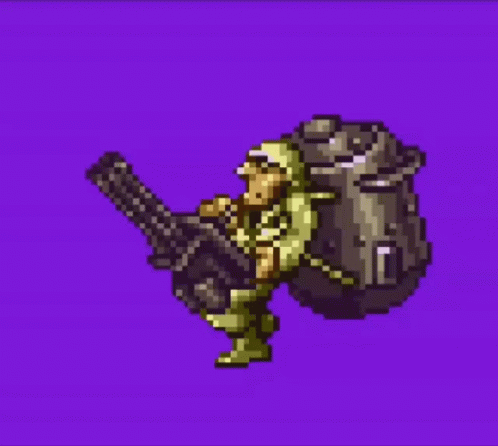 Metal Slug Soldier Metal Slug GIF - Metal Slug Soldier Metal Slug Soldier Mini Gun Run GIFs