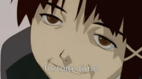 a close up of a person 's face with the words fortnite time written on it