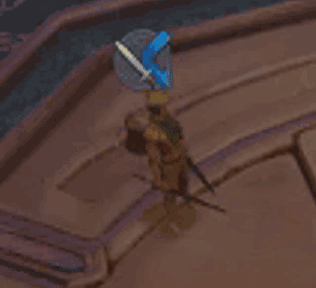 a video game character is holding a sword and says icon 9 dick