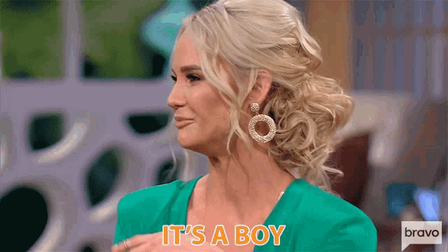 a woman says it 's a boy on bravo