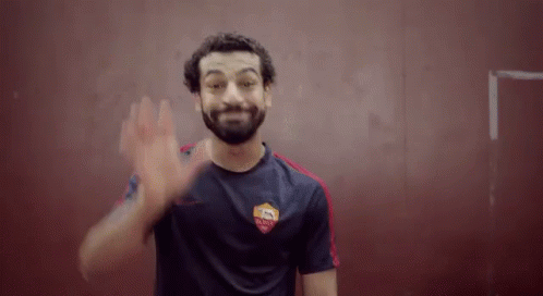 اهلا هاي مرحبا محمد صلاح روما ليفربول GIF - Mohamed Salah Mo Salah Premier League GIFs