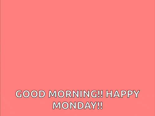 a cartoon of a cup of coffee with a face and the words good morning happy monday