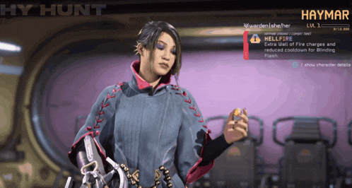 a screenshot of a video game called hy hunt with a character called haymar