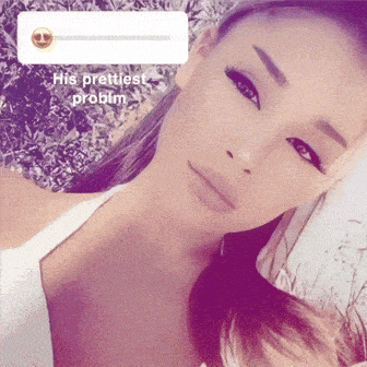 a close up of a woman 's face with the words his prettiest probim below her