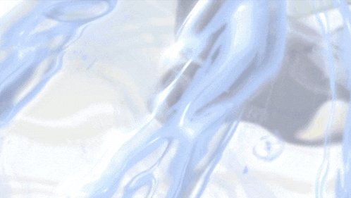a close up of a blue haired anime character with a serious look on her face