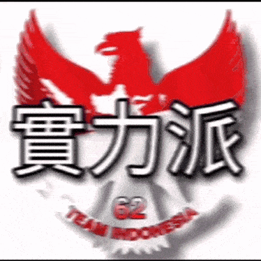 a logo for team indonesia 62 with a red eagle