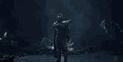 a pixelated image of a man pointing a gun at a woman