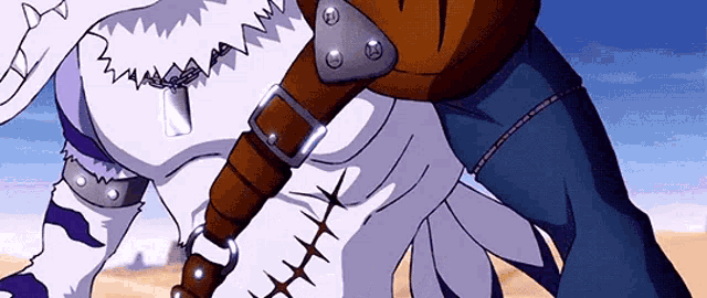 a cartoon drawing of a person with a sword
