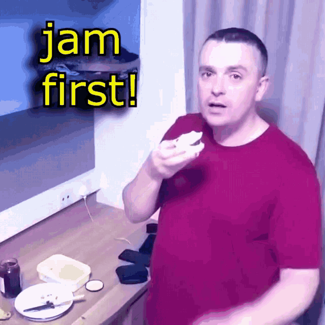 Jam First Scone GIF - Jam First Scone Cream GIFs