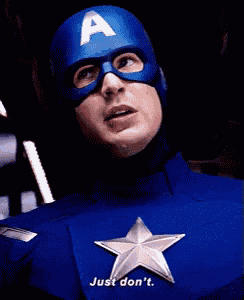 captain america is wearing a blue helmet and mask and says just don 't .