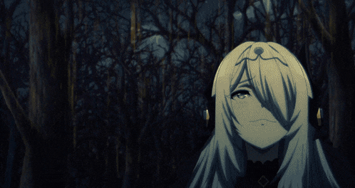 a close up of a person 's face with a sword