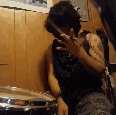 Dani Rey Drummer GIF - Dani Rey Drummer Rock Star GIFs