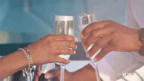 Cheers Too Hot To Handle GIF - Cheers Too Hot To Handle Toast GIFs