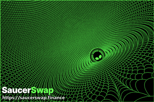 a green background with the words saucerswap in the corner