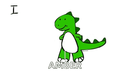 a cartoon of a dinosaur holding a stick with the words `` i miss you '' and `` this much '' .