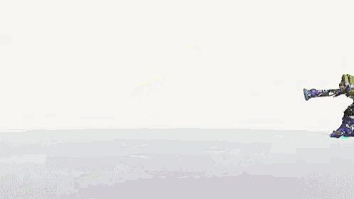 a purple robot is sitting on top of a purple platform