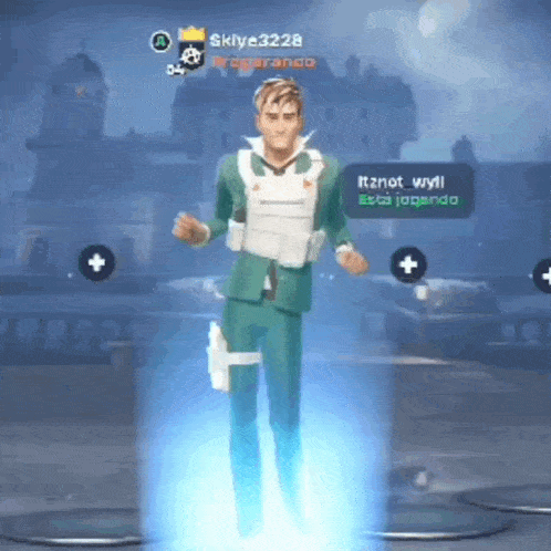 a man in a green suit is dancing in a video game with the name skiye3228 on the bottom