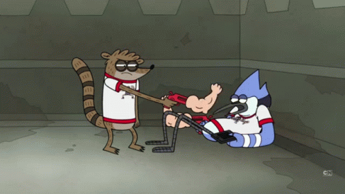 Punch Stop It GIF - Punch Stop It Rigby GIFs