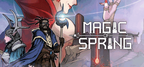 a poster for magic of spring shows a man holding a staff