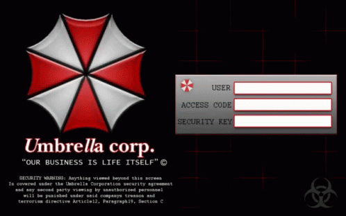 Umbrella Corporation GIF - Umbrella Corporation Sign In GIFs