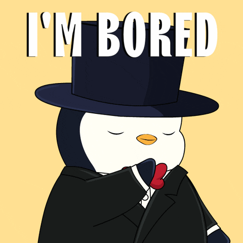 Bored Penguin GIF