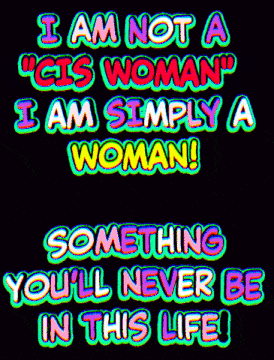 a colorful sign that says i am not a " gis woman " i am simply a woman