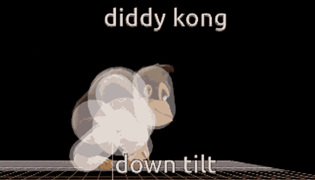 a diddy kong down tilt is displayed on a black background