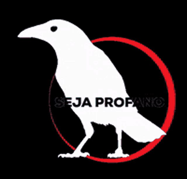 a white bird in a red circle with the word seja propano written on it