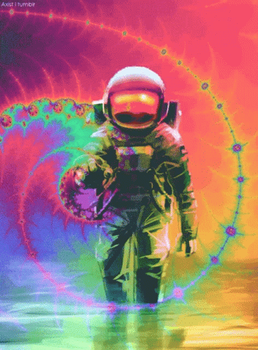 Astronaut Colorful GIF - Astronaut Colorful Patterns GIFs