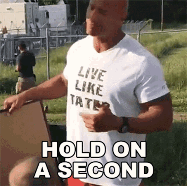 Hold On A Second The Rock GIF - Hold On A Second The Rock Dwayne Johnson GIFs