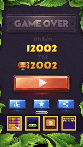 a game that has the word game over on the bottom