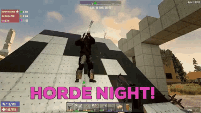 horde night is displayed on the screen of a game